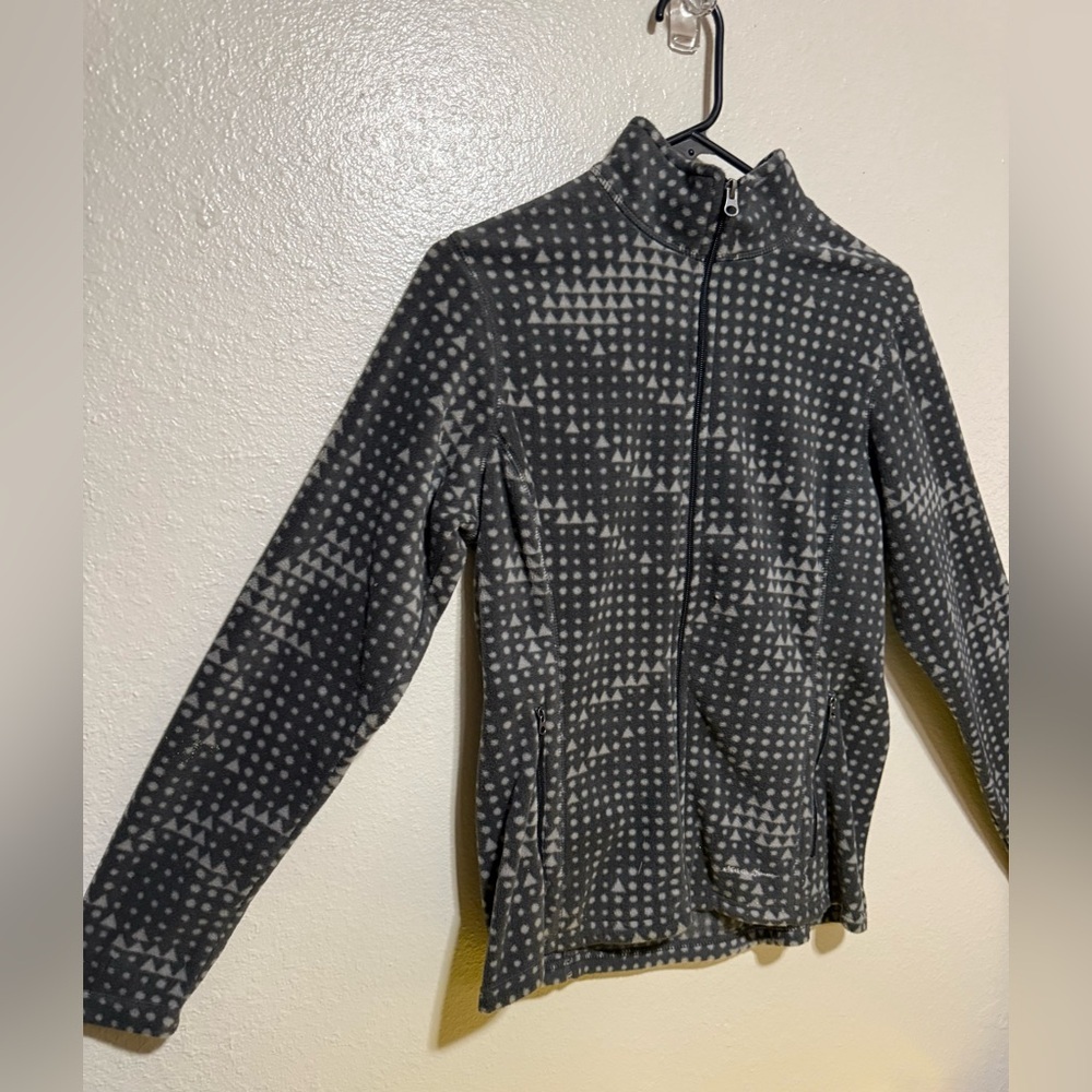 Eddie Bauer Geometric Print Full Zip Fleece Jacket | Womens Small Outdoor Layer - Picture 4 of 4